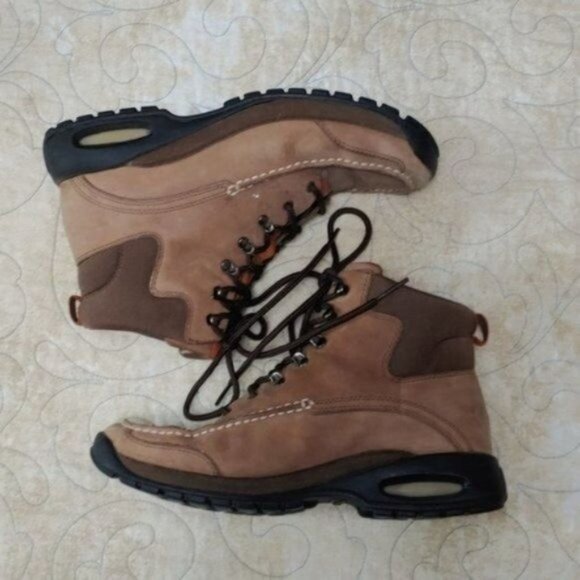 Cole Haan Nike Air Tan Lace Up Hiking Combat Boots 8B - Picture 6 of 12
